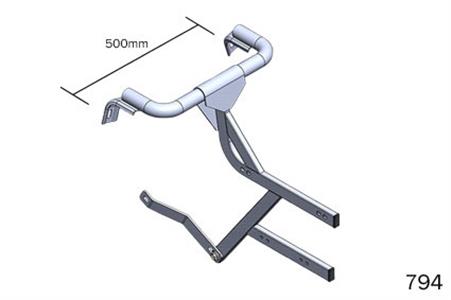 SUPORTE PARALAMA TRACAO FH NEW - LD/LE - ENTRE EIXOS FH TRUCADO 500mm 794 