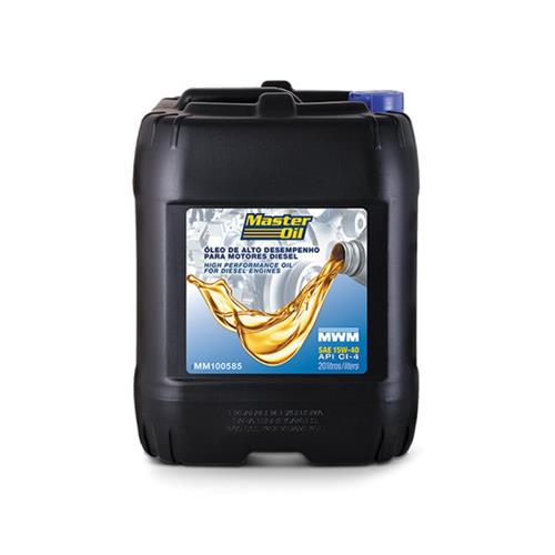 OLEO MOTOR 15W40 API CI4 - MASTER OIL - BALDE 20L 10219 
