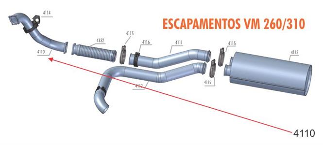 CANO ESCAPE VM - SAIDA TURBINA 4110 