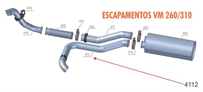 CANO ESCAPE VM - SAIDA SILENCIOSO 4112 