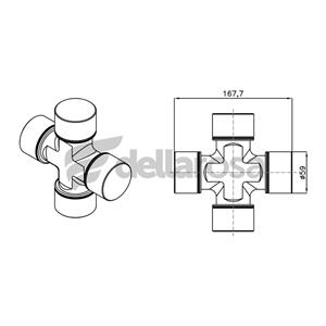 CRUZETA CARDAN VOLVO / IVECO / MAN / VOLKS - BLINDADA 2128