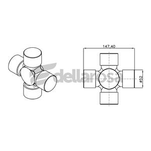 CRUZETA CARDAN VOLVO / IVECO /  VOLKS / MAN - BLINDADA 2129